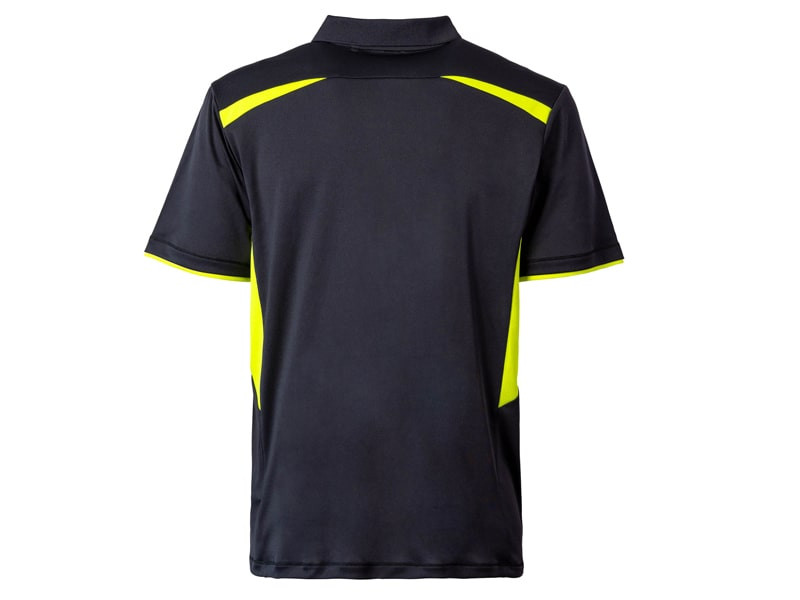 ANDRO Polo Lanton negro-amarillo2