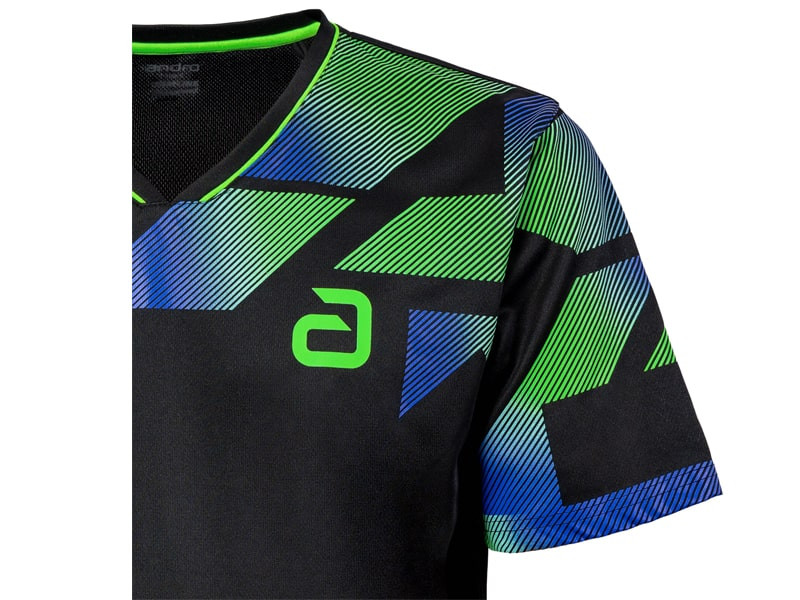 ANDRO Polo Benzon Negro-Verde-3