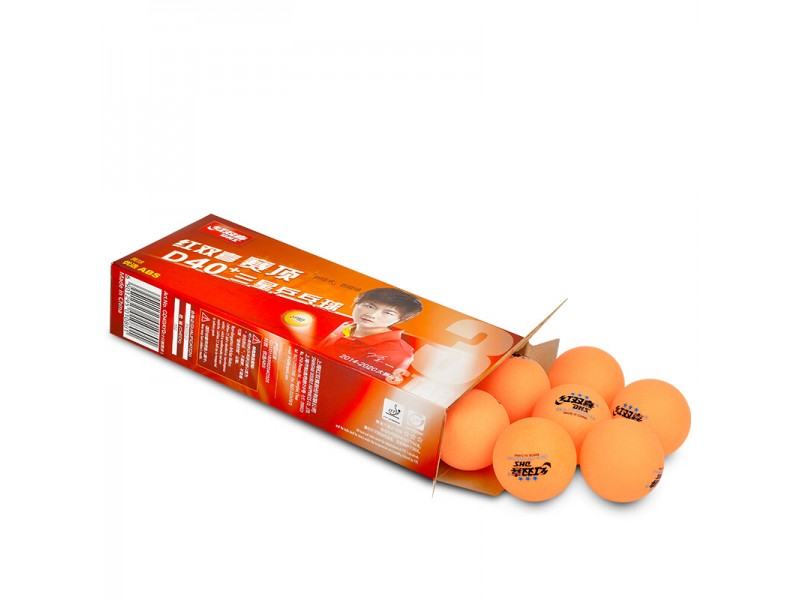 DHS *** DUAL ABS 40+ ITTF 10 pack orange