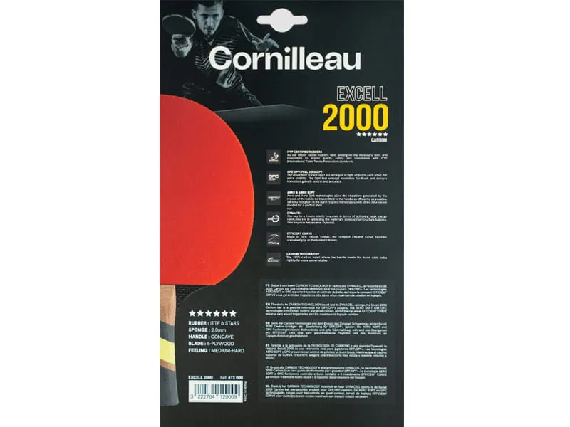 CORNILLEAU Raqueta Excell 2000 Carbon packaging