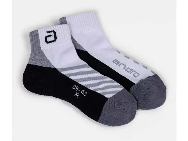 ANDRO Calcetin PACE 2.0 Blanco-Gris
