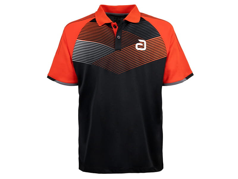 ANDRO Polo AVOS Negro-Rojo