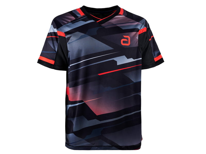 ANDRO Polo SANGAI Negro-Rojo