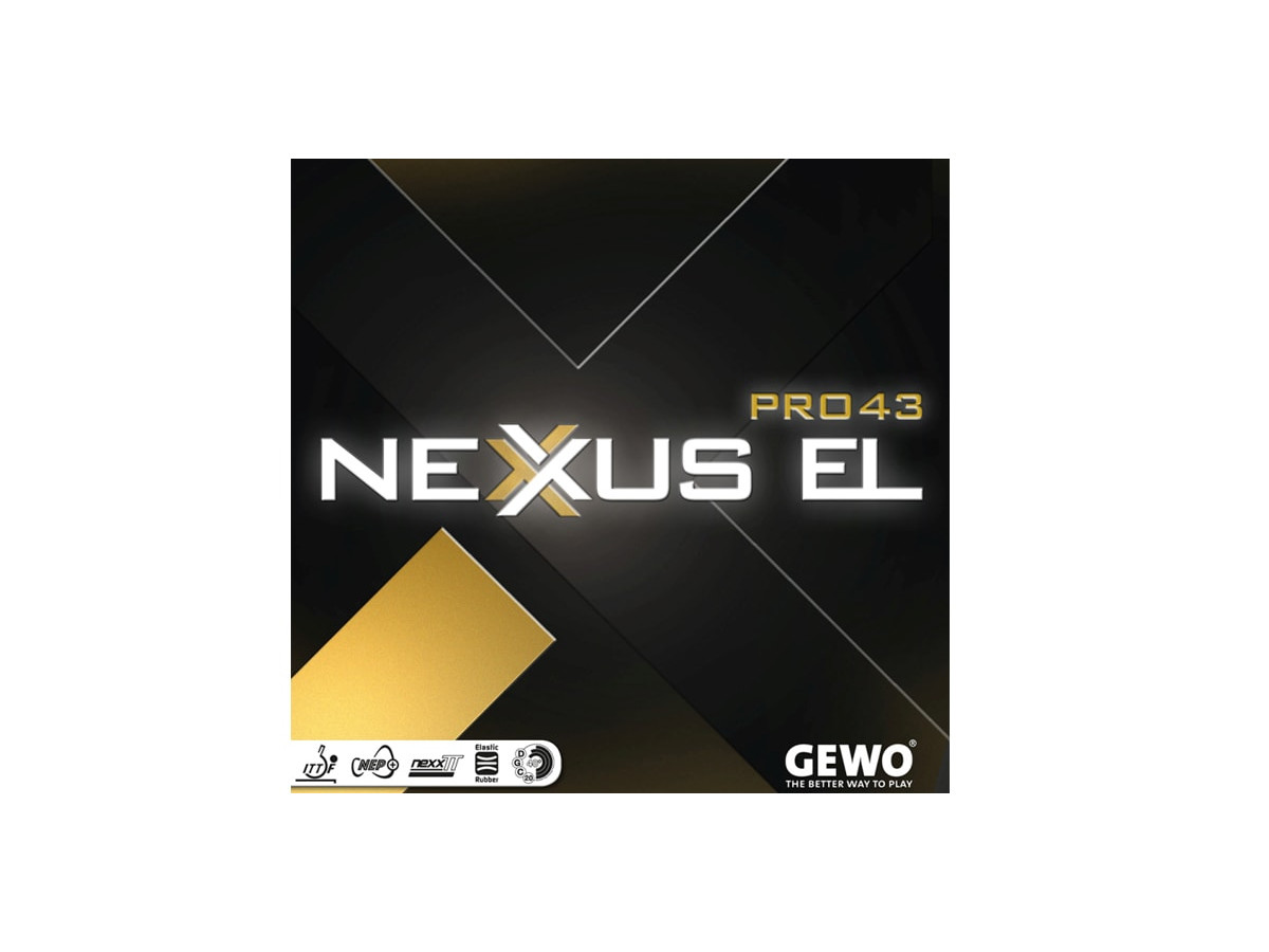 Revêtement De Raquette De Tennis De Table GEWO Nexxus EL Pro 43 - Noir, MaXXimum - Pour Jeu Spin Et Offensif