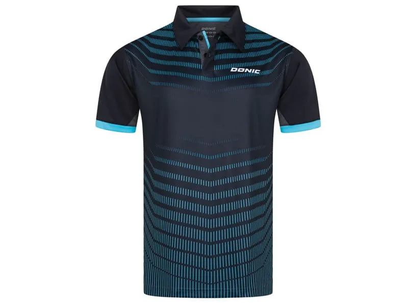 DONIC Polo KAVA Negro-Azul