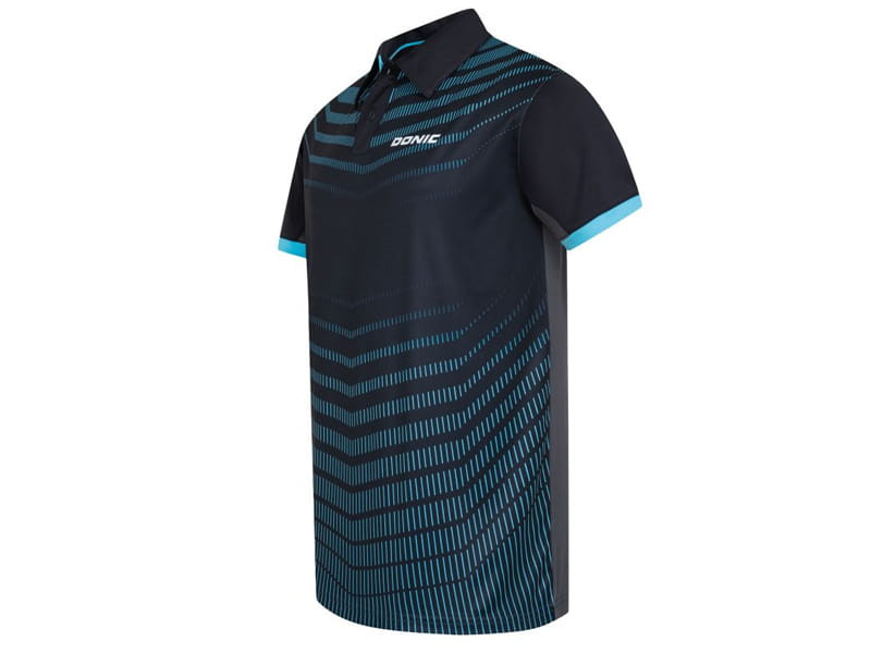 DONIC Polo KAVA Negro-Azul 2