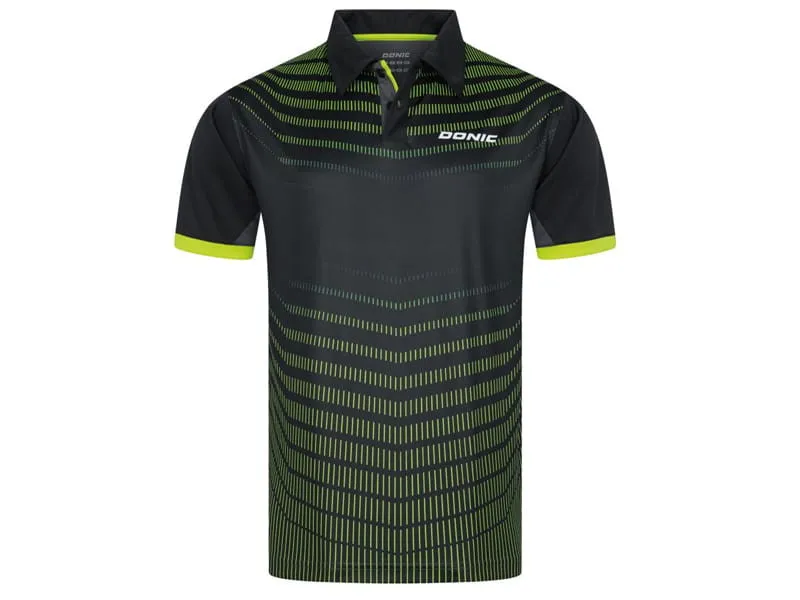 DONIC Polo KAVA Negro-Lima