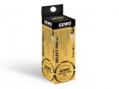 Gewo Select Pro 40+ 3star ITTF 3 pack