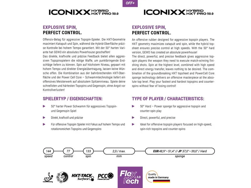 GEWO Iconixx Hybrid XHT Pro 50
