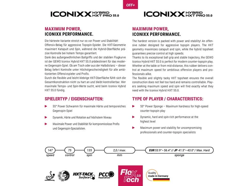 GEWO Iconixx Hybrid XHT Pro 55