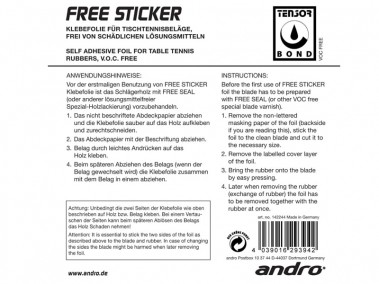 ANDRO Hoja Adhesiva doble cara FREE STICKER