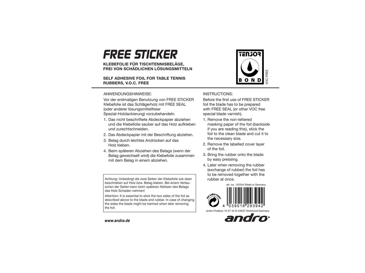 andro Klebefolie Free Sticker 