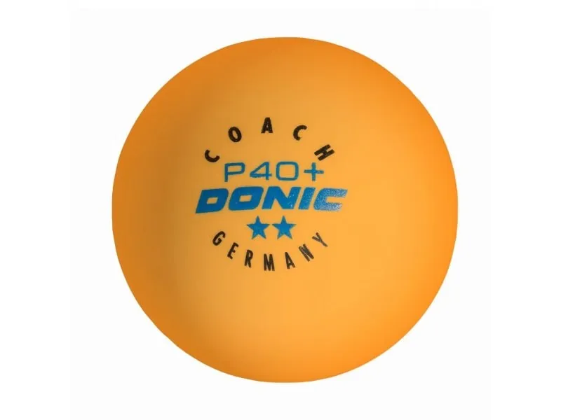 Pelota tenis de mesa DONIC P40+ Coach 2 estrellas naranja