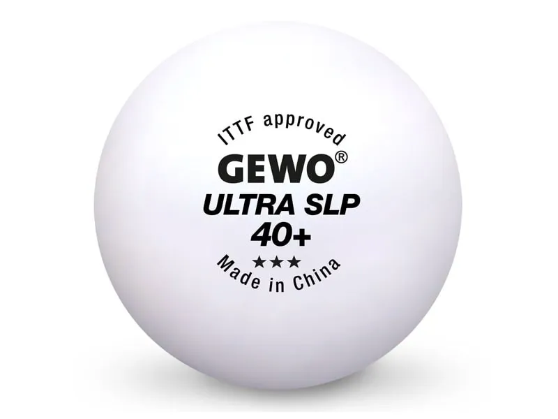 Pelotas de tenis de mesa GEWO Ultra SLP 40+ *** color blanco