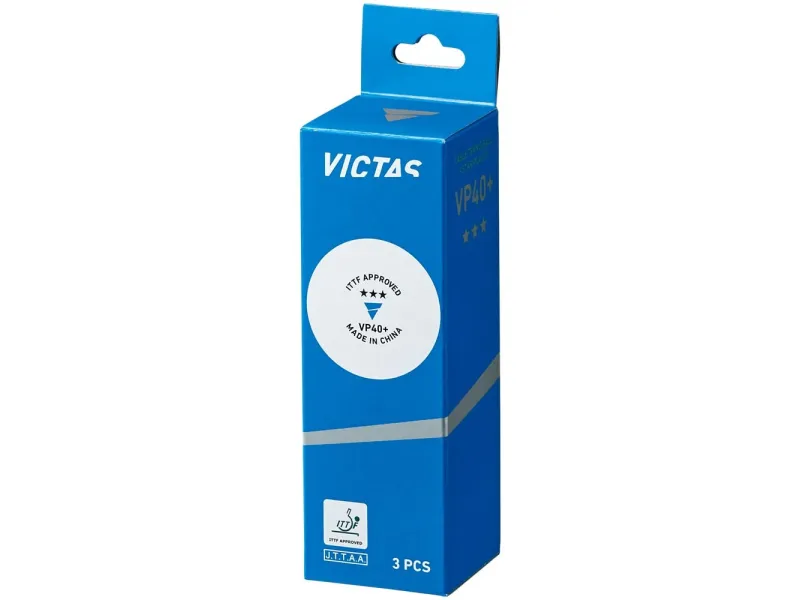 Balles VICTAS VP40+ *** Pack 3u. Blanc