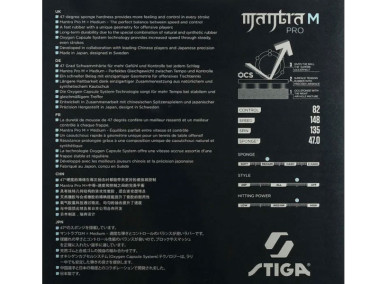 Goma de tenis de mesa STIGA Mantra Pro M