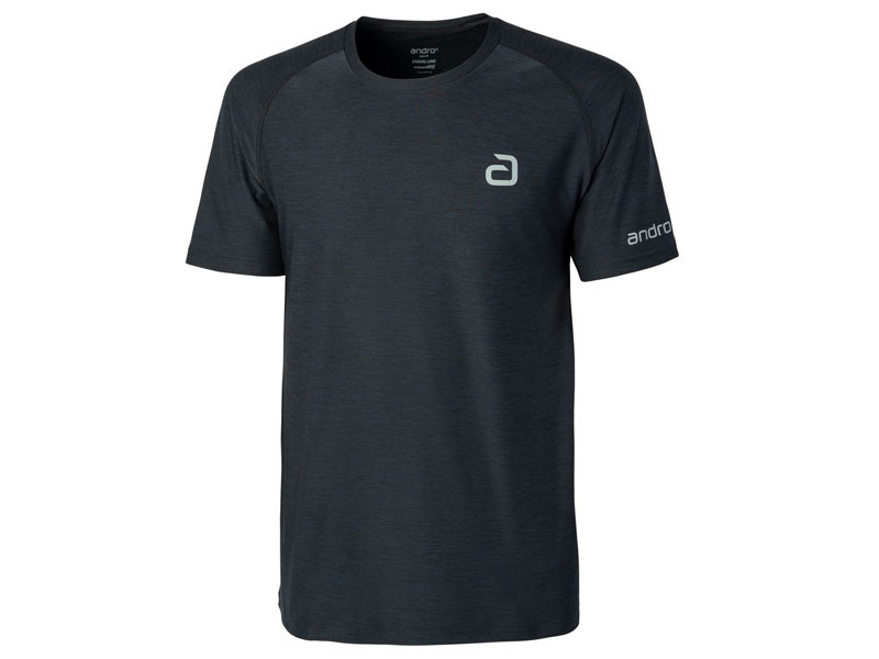 ANDRO Camiseta Melange Negra