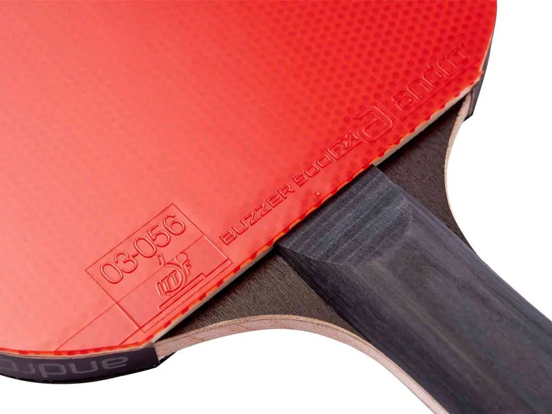 ANDRO Raqueta tenis de mesa Buzzer PRO CARBON 500 Rojo/Negro 3