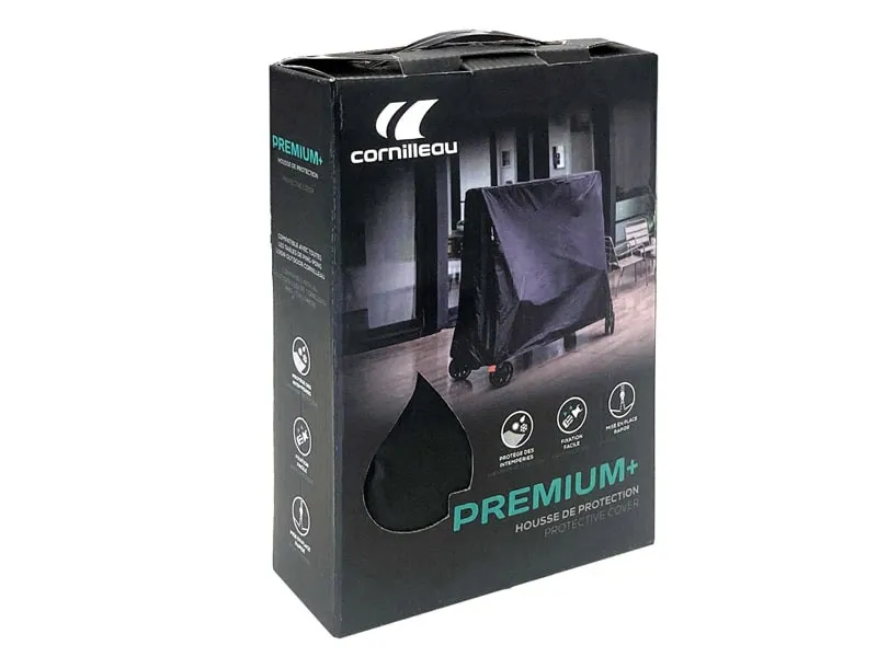 CORNILLEAU Funda mesa ping pong PREMIUM+ Gris Oscuro-Negro