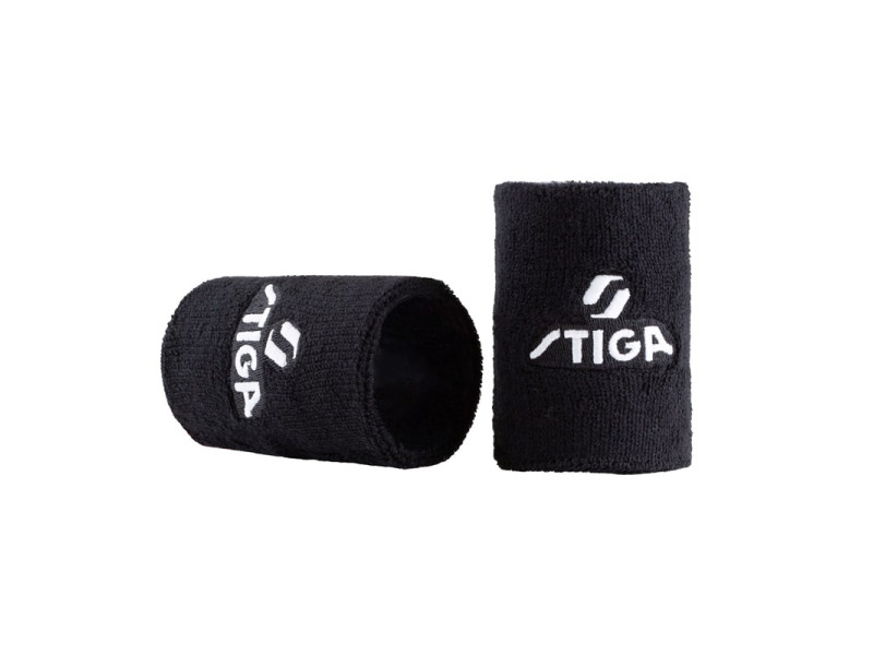 STIGA Pack de 2 Muñequeras Large, Negras