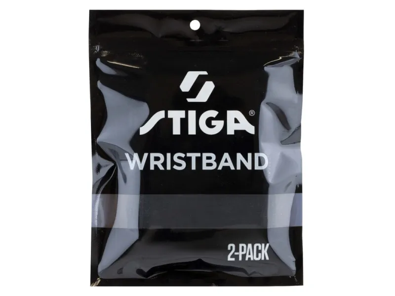 STIGA Wristband 2pack, large, black color