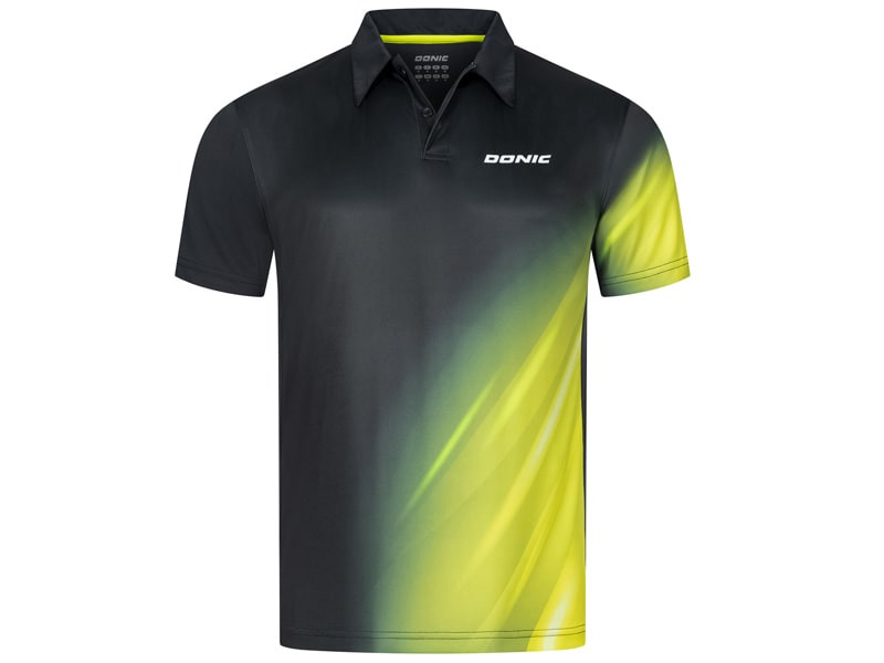 DONIC Camiseta FLAME Negro-Amarillo