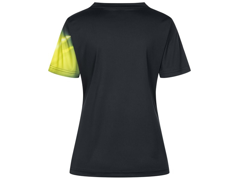 DONIC Polo Mujer FLAME Negro/Amarillo