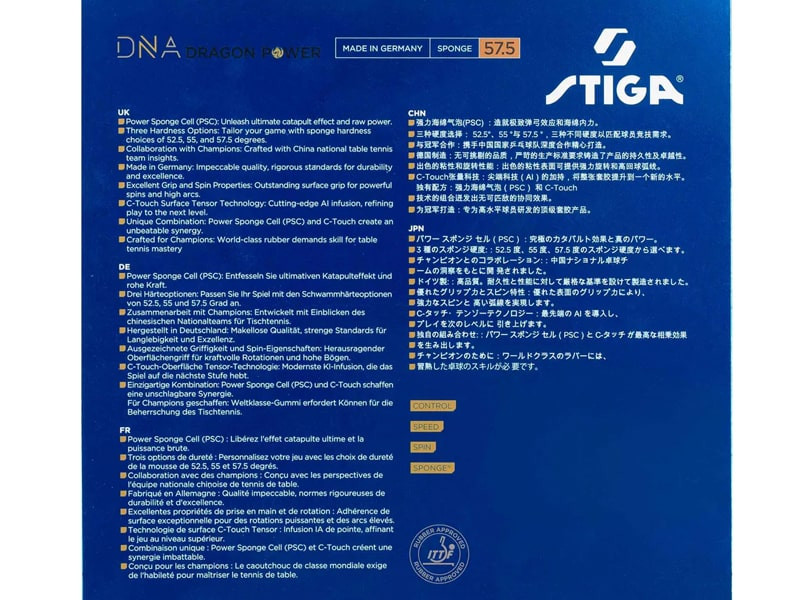 Revêtement STIGA DNA Dragon Power 57.5
