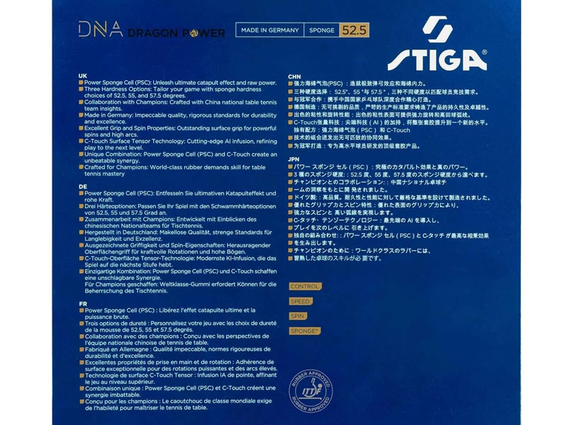 Gomas STIGA DNA Dragon Power 52.5